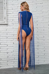 Phoebe Black Fringe Bandage Dress